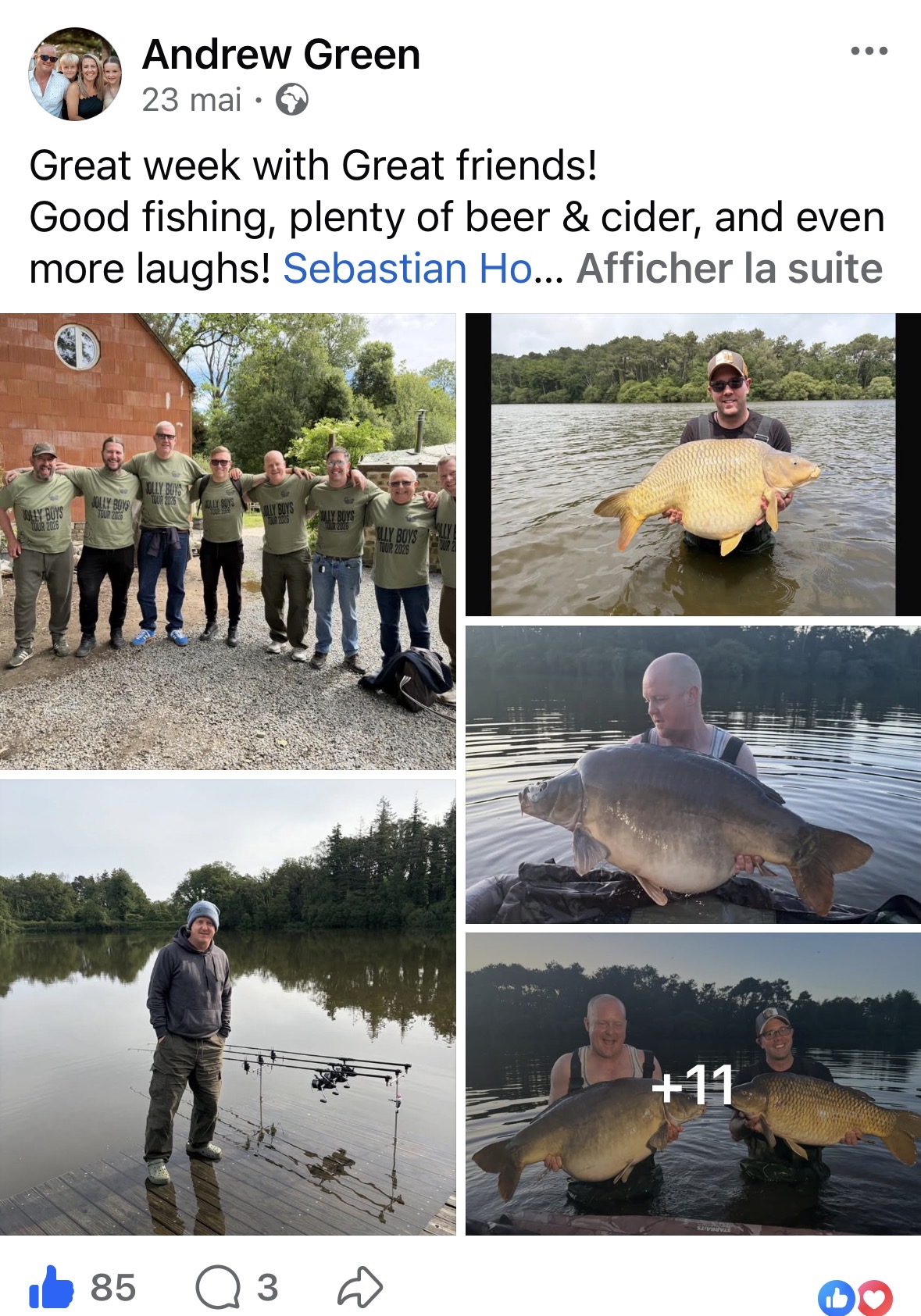 Facebook post by Andrew Green