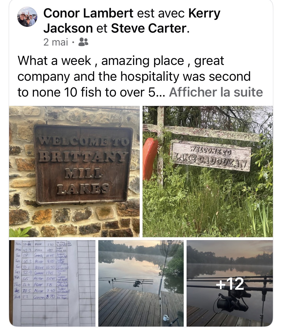 Facebook post by Conor Lambert