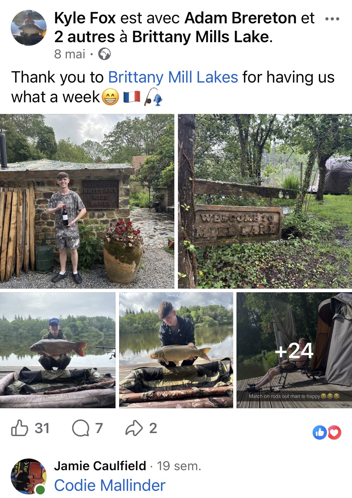 Facebook post by Kyle Fox