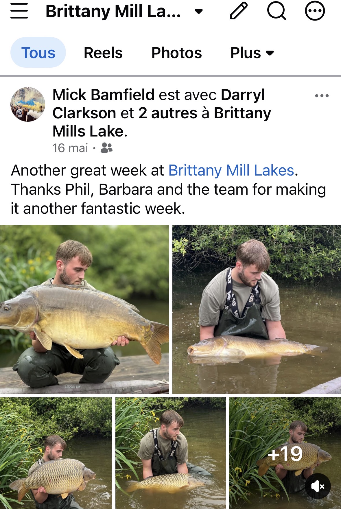 Facebook post by Mick Bamfield